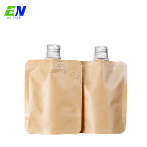 Matte In Nhãn Dầu Mỹ Phẩm Rửa Tay Dầu Gội <span class=keywords><strong>Craft</strong></span> Giấy Kraft Giấy Spout Pouch Thân Thiện Với Môi Trường - Product Image 1