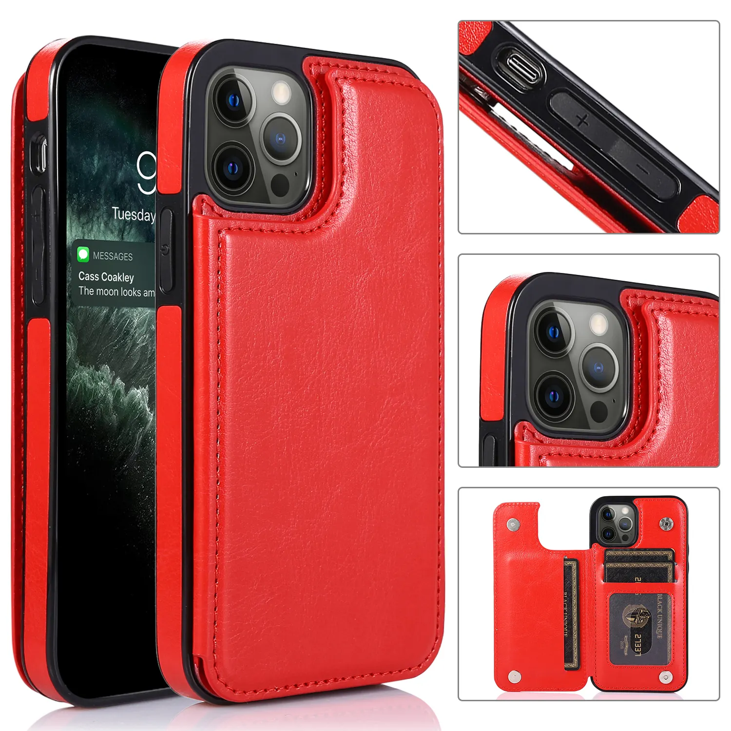 Multifunctional Leather Wallet Flip Phone Case Card Holder with Card Slot Phone Cover for Iphone 11 Phone case