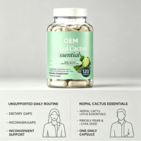 Capsules d'extraits de Nopal (cactus) à marque privée OEM, 120 unités, avec supplément alimentaire de figue de Barbarie