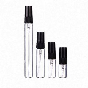 Venta al por mayor de mini envases de lujo vacíos de vidrio transparente para muestras de perfume y aceite, cuadrados de 2ml, 3ml, 5ml, 10ml, personalizables con serigrafía. - Product Image 1