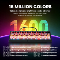 Zornher ST68 Blackberry Split Keyboard RGB Backlit Hot-Swap Customized Three-Mode Mechanical Gaming Keyboard for Office