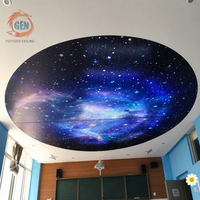 Techo 3D de Galaxia, Techo de Tela Elástica de PVC con Diseño de Galaxia para Decoración de Majlis