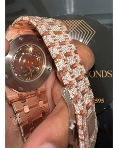Fully VVS Moissanite Diamond Watch Hip Hop Statement <b>Wristwatch</b> for Street Fashion Available For Sale - Product Image 2