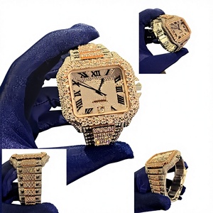 Luxury Square Stainless Steel VVS Moissanite Full Diamond Inlaid Mechanical <b>Watch</b> Shining <b>Ice</b> <b>Out</b> Hip-Hop Style Diamond <b>Watch</b> - Product Image 1