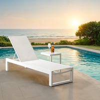 Chaise longue en aluminium à prix d'usine Foshan, chaise de piscine, chaise de plage, mobilier d'extérieur personnalisable pour hôtels, complexes hôteliers, parcs aquatiques