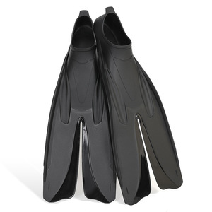 Professional Dive Flippers Swimming Training Fins TPR Black For Adults Men Freestyle Diving Snorkeling Equipment - Product Image 4