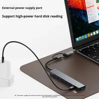 Station d'accueil USB 3.0 Type-C en vente directe, concentrateur pour ordinateurs portables/de bureau, compatible téléphones et tablettes, en stock