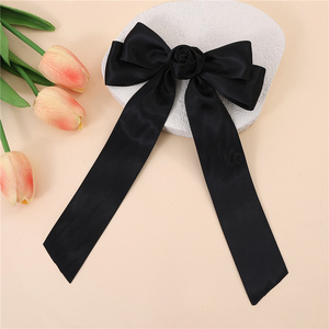 Accesorios para el <span class=keywords><strong>Cabello</strong></span> con Lazo de Satén de Color Sólido Personalizado, Estilo Ballet, Lazo Doble con Cola Larga, Pasadores para el <span class=keywords><strong>Cabello</strong></span> para Niñas - Product Image 6