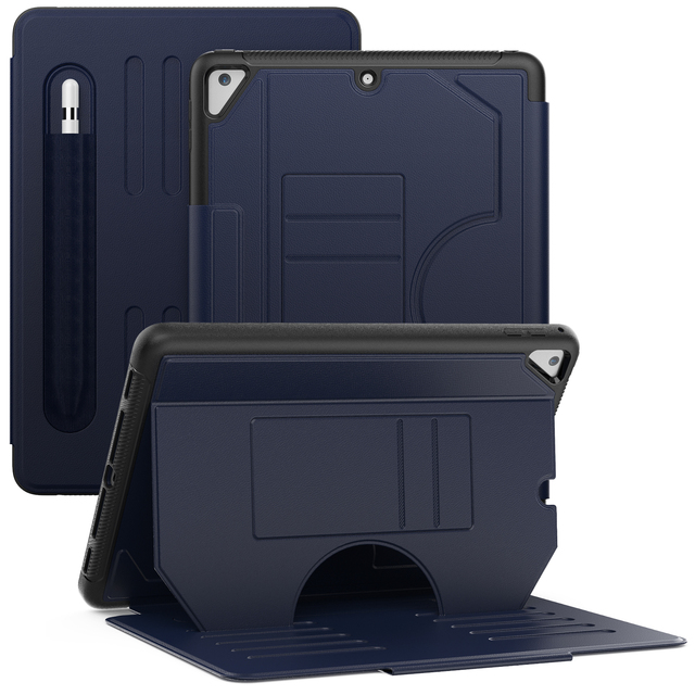 PU Leather Business Folio Tablet Cover for iPad Pro 9.7/Air 22017 2018 Shockproof Magnetic Flip Adjust Bracket Case