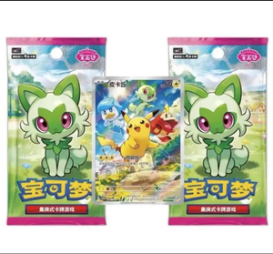151 thẻ 2025 Trung Quốc pokepoined TCG thẻ ptcg năm mới Hộp Quà Tặng Anime Hội Đồng Quản trị trò chơi Kid Quà Tặng Flash Pikachu trò chơi - Product Image 1