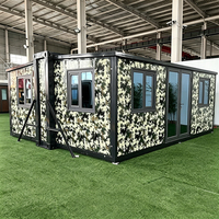 Casa Contenedor Moderna, Transpirable, Extensible y Plegable, de Doble Cara, Residencia Pequeña Desplegable para Uso en Escuelas y Centros Comerciales
