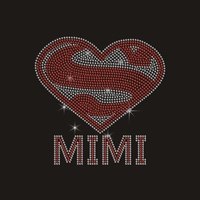 Motif de strass thermocollant dégradé pour la Fête des Mères, lettres arc-en-ciel, design pour sweat à capuche, motif de strass à fixer à chaud pour T-shirts