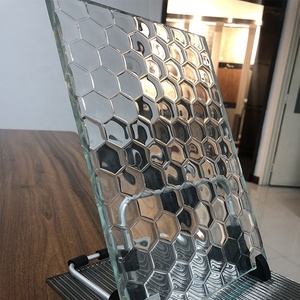 Thiết Kế Độc Đáo Kiến Trúc Rõ Ràng Kết Cấu Nóng Chảy Lò Khuôn Đúc Fusing Trang Trí Tempered Cast <span class=keywords><strong>Glass</strong></span> Panel - Product Image 3