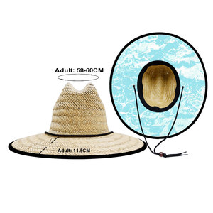 Biển đại dương sóng tùy chỉnh in UPF 50 + Sun Visor rộng vành người đàn ông mũ rơm nhân viên cứu hộ - Product Image 5