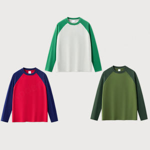 Unisex High Quality Oversized Color Block Pullover Custom Logo Raglan Sleeves Heavyweight Unlined Loose Men <b>Sweatshirt</b> for Men - Product Image 2
