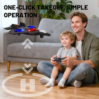 Avion télécommandé EPP pour débutants, retour en un clic, avions RC incassables, avion RC en mousse sans fil avec lumières LED