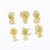 Dessin animé broche fleur tasse à café Rose tulipe tournesol mignon cartable décoration cuisson laque épingles personnalisées métal Logo Badges