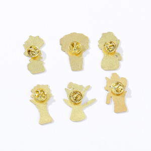 Cartone animato spilla fiore tazza di caffè rosa tulipano girasole graziosa decorazione per la cottura di lacca spille in metallo distintivi Logo in metallo - Product Image 3