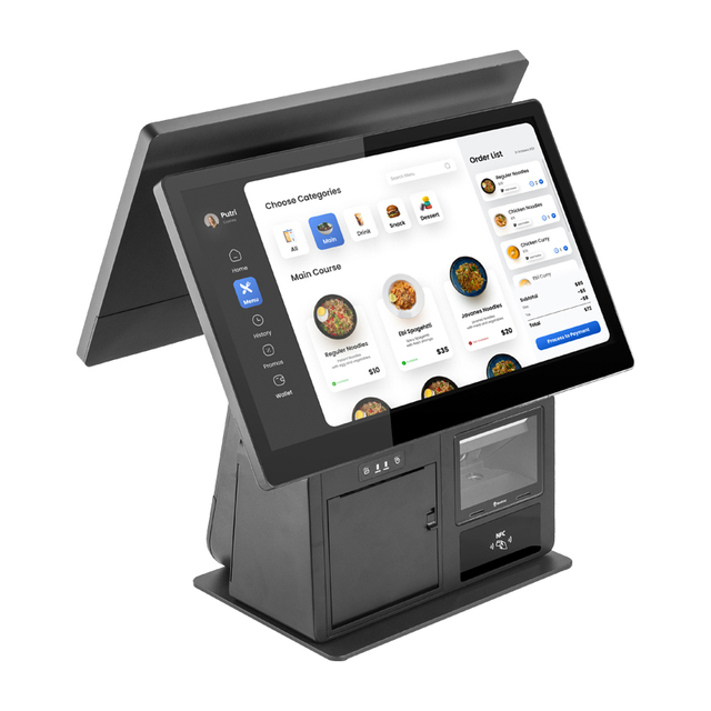 Pos Terminal All in One Aluminum Base Pos Systems Cash Register 128GB Stable Pos