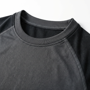 Camiseta Casual de Negocios para Hombre <span class=keywords><strong>DAN</strong></span> 2561, Corte Regular, Manga Corta, Diseño de Parches, Spandex/Poliéster, 180g, Transpirable, con Logotipo en el Dobladillo Inferior - Product Image 2