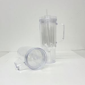 Custom logo 40oz <b>Double</b> <b>Wall</b> Plastic Tumbler for Gitter with Pre-drilled Hole and Silicone Plug - Product Image 3