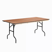 Table à manger pliante en bois contemporaine réglable et portable A-04, vente en gros d'usine, pour mariages, banquets et événements