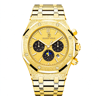 Wasserdichte Herren-Luxus-Quarzuhr Edelstahlgehäuse Leuchtendes Zifferblatt 42mm 3BAR Wasserdicht Push-Sport Mode