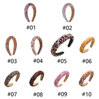 ODM Serre-têtes et bandeaux pour cheveux pour femmes, style baroque, avec strass colorés de type américain, effet diamant, scintillants, Vinchas, de luxe et durables