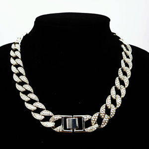 <strong>Manufacturer</strong> Wholesales High-quality 15mm Full Diamond Sparkling Flat Cuban Chain for European and American Hip-hop - Product Image 2