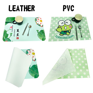 Sets de table classiques en similicuir imprimés sur mesure, épaisseur 5 mm, écologiques et imperméables, pour banquets - Product Image 2