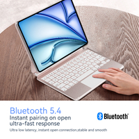 Étui de clavier en alliage d'aluminium OEM/ODM pour iPad Pro 11 M4/M5 avec fermeture magnétique et fonction de mise en veille automatique