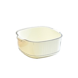 Juego de coladores de plástico de doble capa con cesta de drenaje para lavar verduras y frutas en la cocina - Product Image 5