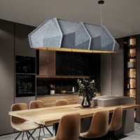 Lampe suspendue LED en feutre PET à économie d'énergie, télécommande, garantie 3 ans, couleur personnalisable, CRI élevé 90, blanc chaud 3500K, pour la maison
