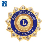 Badges de revers en émail personnalisés avec logo de fabricant, motif Lion Doré