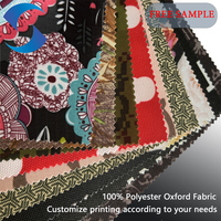 Tissu Oxford en polyester 210D à carreaux enduit de PU, textile durable et imperméable pour la fabrication de bagages et de sacs d'extérieur