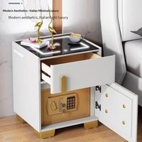 Table de chevet intelligente avec coffre-fort intégré et verrouillage par mot de passe, table de chevet moderne simple et luxueuse pour chambre à coucher