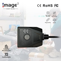 Lecteurs de codes-barres industriels EM430 1D 2D QR à montage fixe, scanner de codes-barres USB RS232