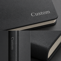 Carnet à couverture rigide haut de gamme en cuir végétalien FSC, avec logo personnalisé sur le dos, agenda professionnel personnalisé pour cadeau de bureau