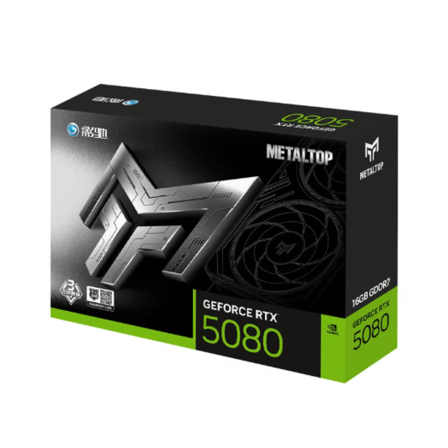 New for GeForce RTX 5080 Metal for Black Gold Edition Fan OC GDDR7 16GB Gaming Desktop Graphics Card GPU