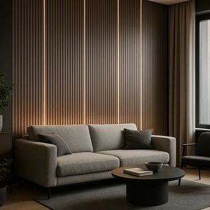 KASARO Panneaux muraux en bois acoustiques LED décoratifs 3D les plus vendus, panneaux en bois LED absorbant le <span class=keywords><strong>son</strong></span> pour la maison, la chambre à coucher, l'hôtel - Product Image 5