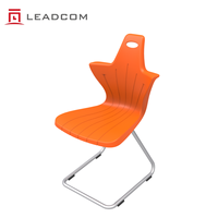 Chaise d'étudiant robuste en polypropylène LEADCOM L-M02, base ergonomique en plastique, chaise de formation, chaises de classe scolaire