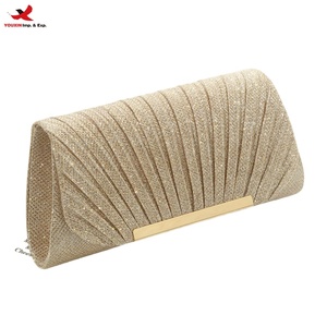 Small Sizes <b>Sequin</b> Pleated Trapeze Evening Women's <b>Handbags</b> Chain Glitter Shoulder Bags for Party RTS Bulk Mixed Order - Product Image 1