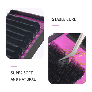 Extensiones de Pestañas Clásicas Individuales Super Suaves de 0.07, Color Oscuro, Hechas a Mano por el Fabricante, Venta al por Mayor en China - Product Image 2