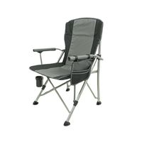 Chaise pliante rectangulaire en métal confortable pour l'extérieur, moderne, ultralégère, portable, sans installation, avec porte-gobelet et sac de rangement