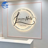 Enseigne en acrylique de style nouveau, enseigne ronde rétroéclairée, enseigne au néon LED personnalisée, logo pour entreprise, extérieur