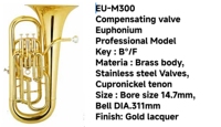 Katup Kompensasi EUPHONIUM MODEL Bb/F Kuningan Kunci B Lapisan Emas OEM