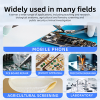 Caméra industrielle VGA 2MP de type à fixation 360° °   Microscope stéréoscopique trinoculaire rotatif pour réparation de cartes mères de téléphones portables et loupes dentaires