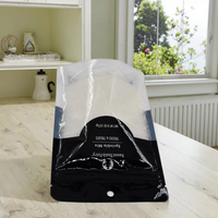 Sachet d'emballage à fermeture éclair personnalisé, transparent et brillant, à trois soudures latérales, pour sucre en poudre, sel et assaisonnements