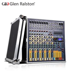Glen Ralston Amplifier Mixer, Mixer Bertenaga 1200 Watt Bertenaga Input 12 Saluran DJ