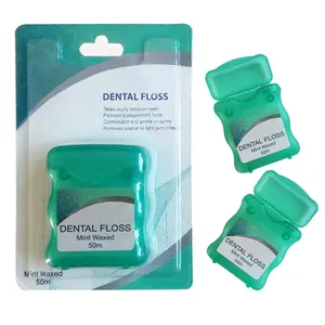 Custom Pakket 20M 50M Mint Smaak Productie Tanden Vorm Plastic Doos Bleken Picks Dental Floss